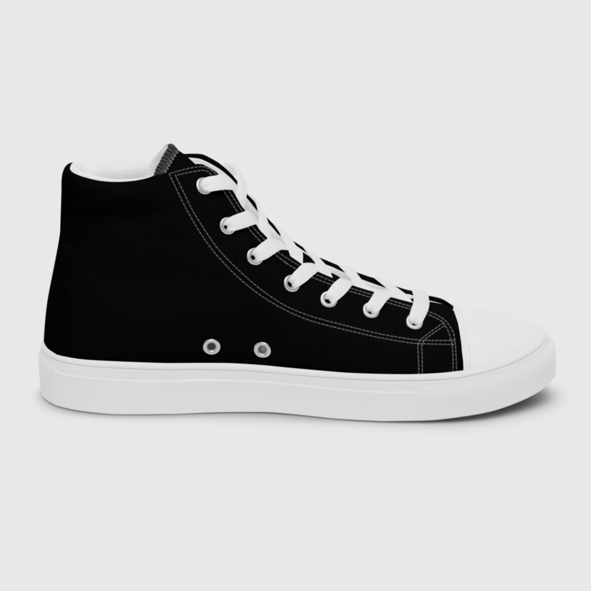 Women’s high top canvas shoes - Black - Sunset Harbor Clothing